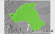 Political 3D Map of Mandimba, desaturated