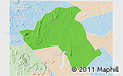 Political 3D Map of Mandimba, lighten