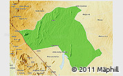 Political 3D Map of Mandimba, physical outside