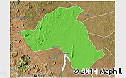 Political 3D Map of Mandimba, satellite outside
