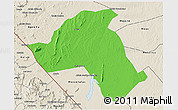 Political 3D Map of Mandimba, shaded relief outside
