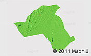 Political 3D Map of Mandimba, single color outside