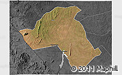Satellite 3D Map of Mandimba, darken, desaturated