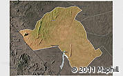 Satellite 3D Map of Mandimba, darken, semi-desaturated