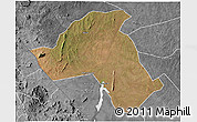 Satellite 3D Map of Mandimba, desaturated
