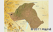 Satellite 3D Map of Mandimba, physical outside
