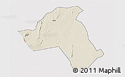 Shaded Relief 3D Map of Mandimba, cropped outside