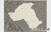 Shaded Relief 3D Map of Mandimba, darken