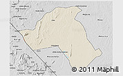 Shaded Relief 3D Map of Mandimba, desaturated