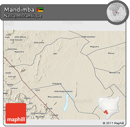 Shaded Relief 3D Map of Mandimba