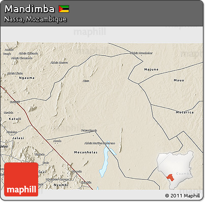 Shaded Relief 3D Map of Mandimba