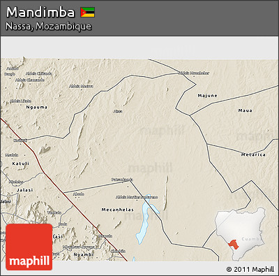 Shaded Relief 3D Map of Mandimba