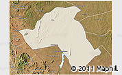 Shaded Relief 3D Map of Mandimba, satellite outside
