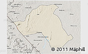 Shaded Relief 3D Map of Mandimba, semi-desaturated