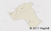 Shaded Relief 3D Map of Mandimba, single color outside