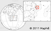 Blank Location Map of Mandimba, within the entire country