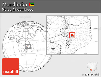 Blank Location Map of Mandimba