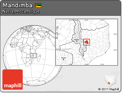 Blank Location Map of Mandimba