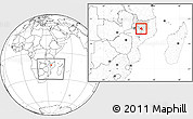 Blank Location Map of Mandimba, highlighted parent region, within the entire country