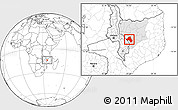 Blank Location Map of Mandimba, highlighted parent region