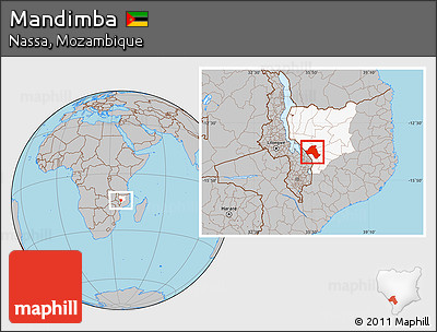 Gray Location Map of Mandimba, highlighted parent region