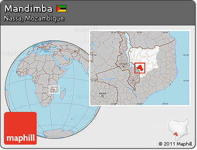Gray Location Map of Mandimba, highlighted parent region