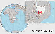 Gray Location Map of Mandimba, highlighted parent region