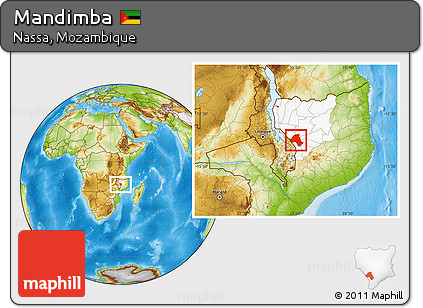 Physical Location Map of Mandimba, highlighted parent region