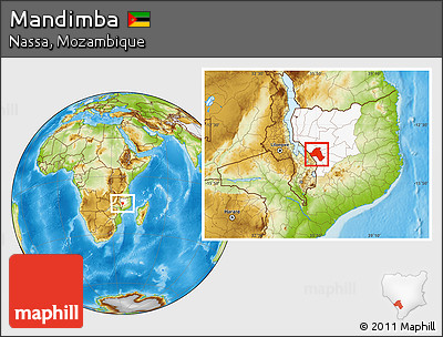 Physical Location Map of Mandimba, highlighted parent region