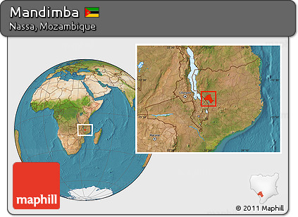 Satellite Location Map of Mandimba