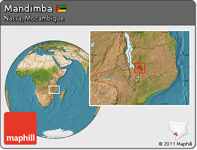 Satellite Location Map of Mandimba