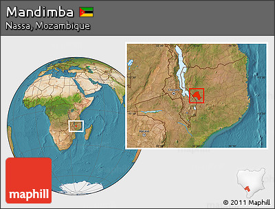 Satellite Location Map of Mandimba