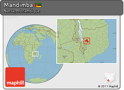 Savanna Style Location Map of Mandimba
