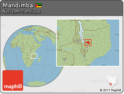 Savanna Style Location Map of Mandimba