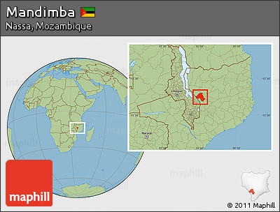 Savanna Style Location Map of Mandimba