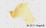 Physical Map of Mandimba, cropped outside