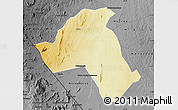 Physical Map of Mandimba, darken, desaturated