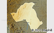 Physical Map of Mandimba, darken