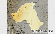 Physical Map of Mandimba, darken, semi-desaturated