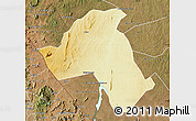Physical Map of Mandimba, satellite outside