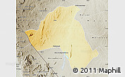 Physical Map of Mandimba, semi-desaturated