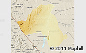 Physical Map of Mandimba, shaded relief outside