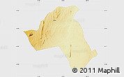 Physical Map of Mandimba, single color outside
