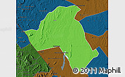 Political Map of Mandimba, darken