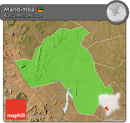 Political Map of Mandimba, satellite outside