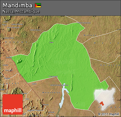 Political Map of Mandimba, satellite outside