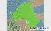 Political Map of Mandimba, semi-desaturated