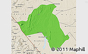 Political Map of Mandimba, shaded relief outside