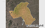 Satellite Map of Mandimba, darken, semi-desaturated