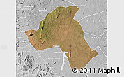 Satellite Map of Mandimba, lighten, desaturated